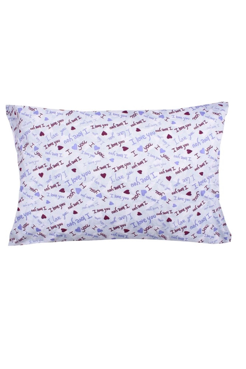 Наволочка трикотажная на молнии "Просто я тебя люблю"