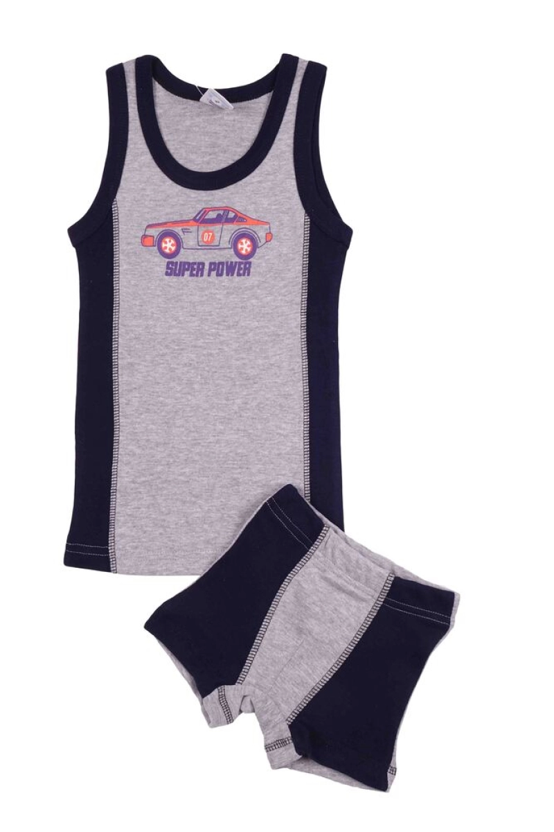 Майка и трусы для мальчиков BK1465M серый меланж