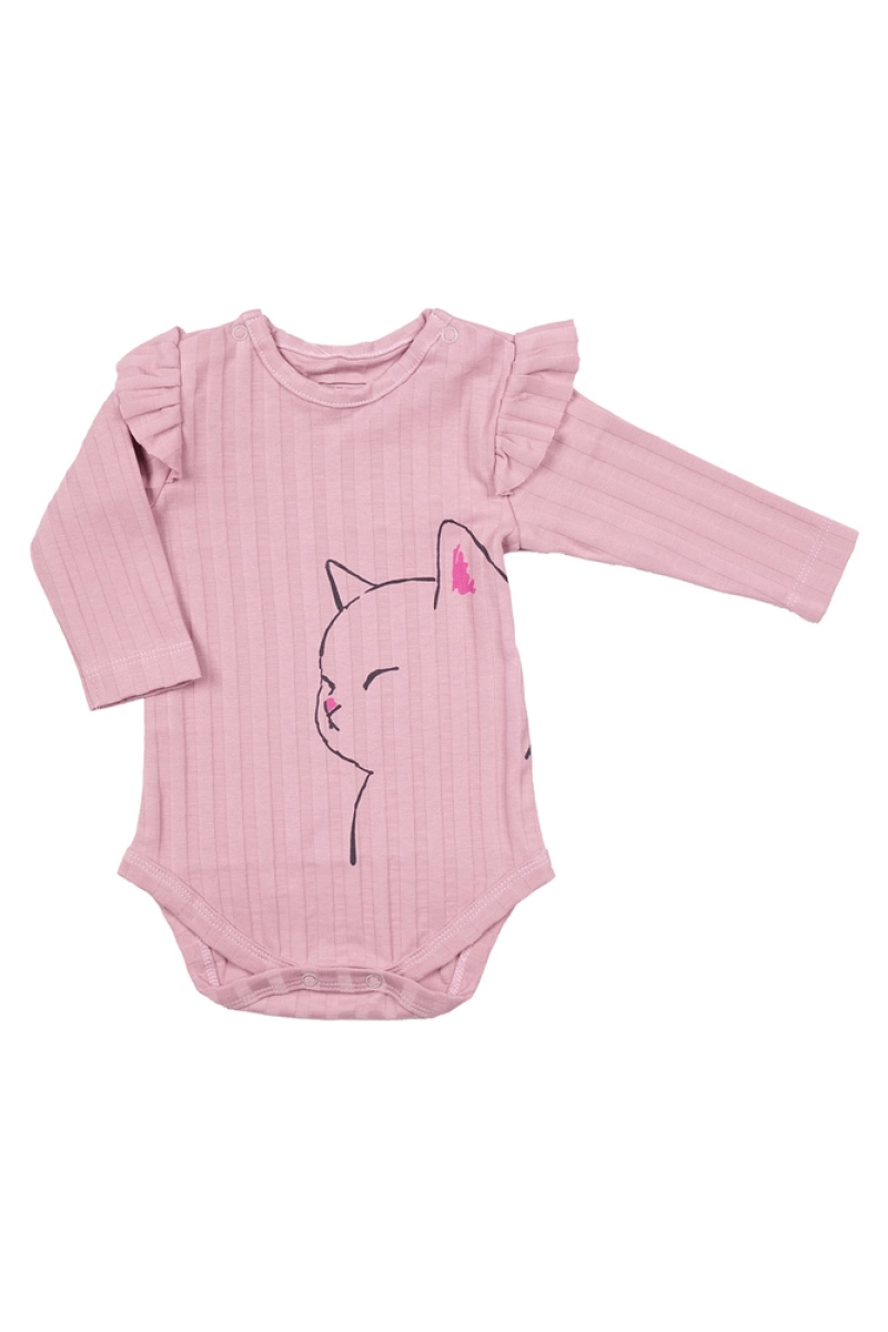 Боди для девочек OP1723 грязно-розовый