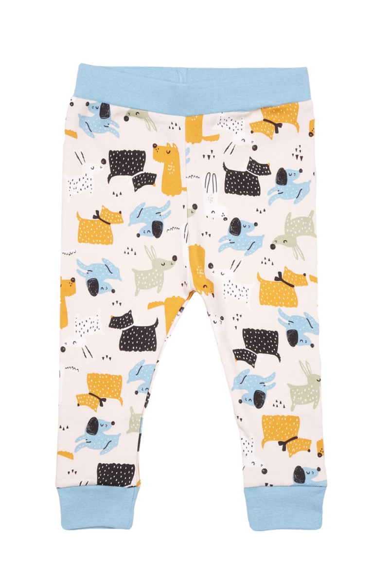 Штанишки для мальчиков OP1732 кремовый (собачки)