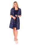 Комплект пеньюар+сорочка - Стрекоза - 355 - синий