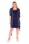 Комплект пеньюар+сорочка - Стрекоза - 355 - синий