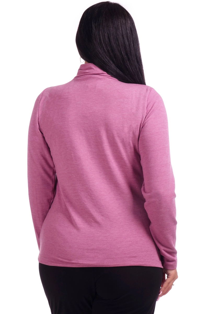 Водолазка женская с длинным рукавом - 394 - сухая роза