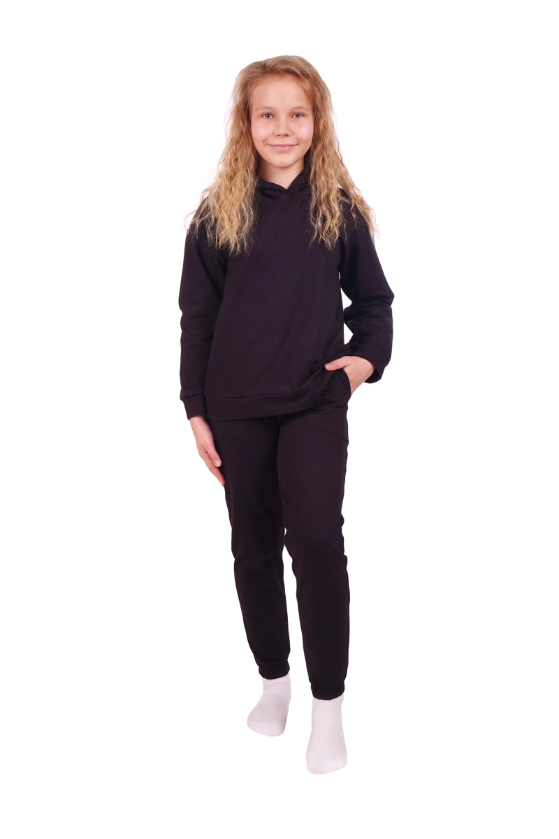 Костюм "КД-76" черный, футер с лайкрой