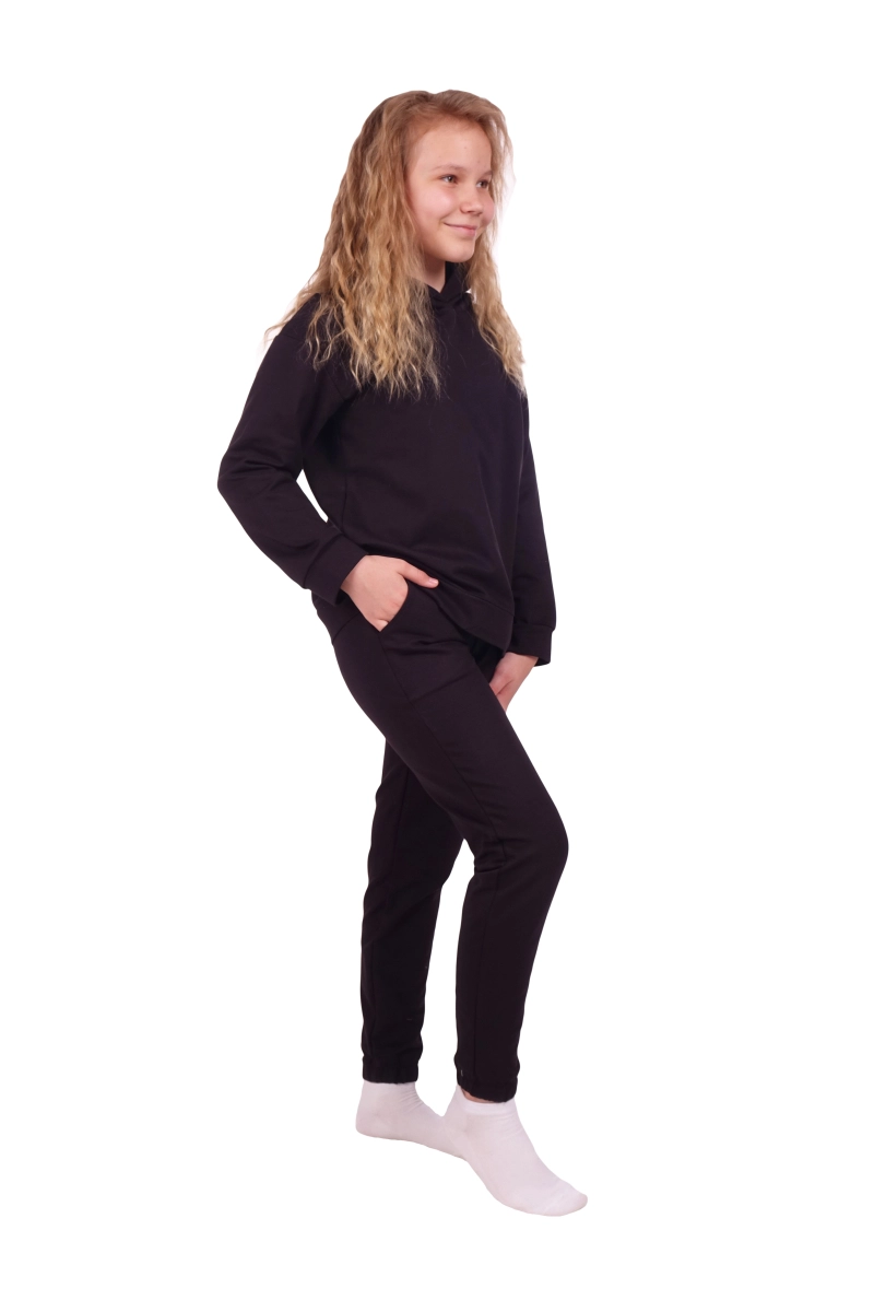 Костюм "КД-76" черный, футер с лайкрой