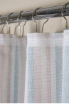 Комплект штор из рогожки "ТТ" Полоса (ментол)
