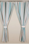 Комплект штор из рогожки "ТТ" Полоса (ментол)