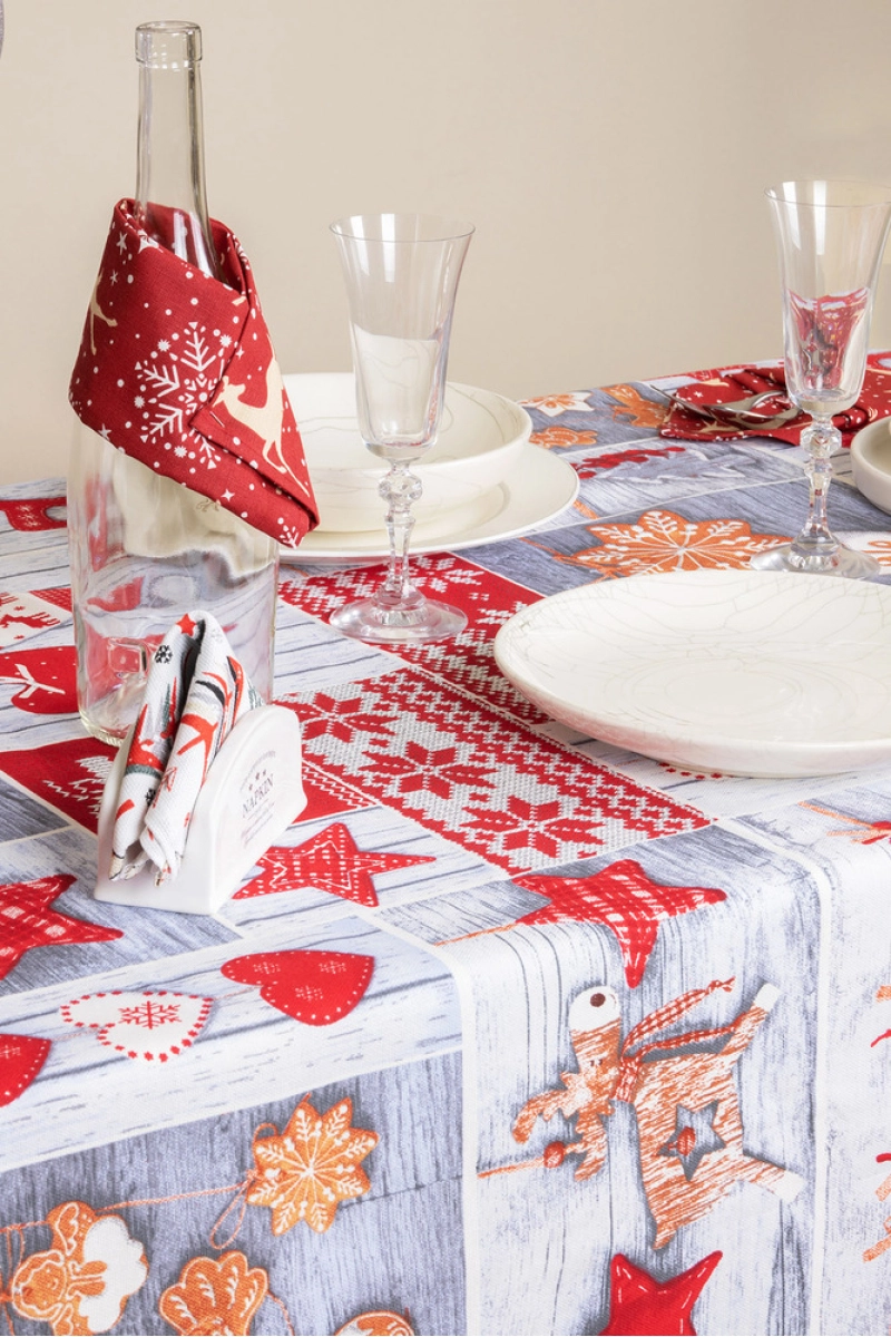 Скатерть рогожка "Диз" Счастливого Рождества