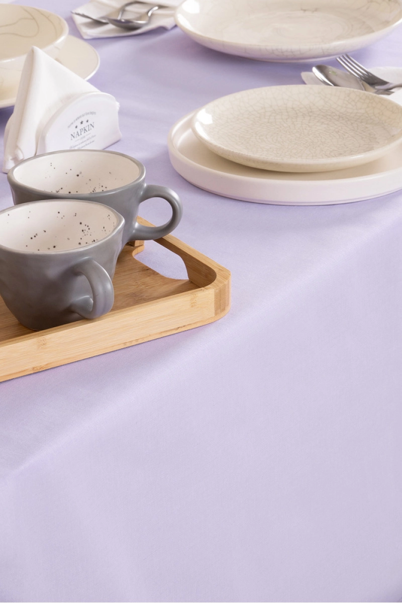 Скатерть полулен "ГОС" Лиловая дымка (однотон)