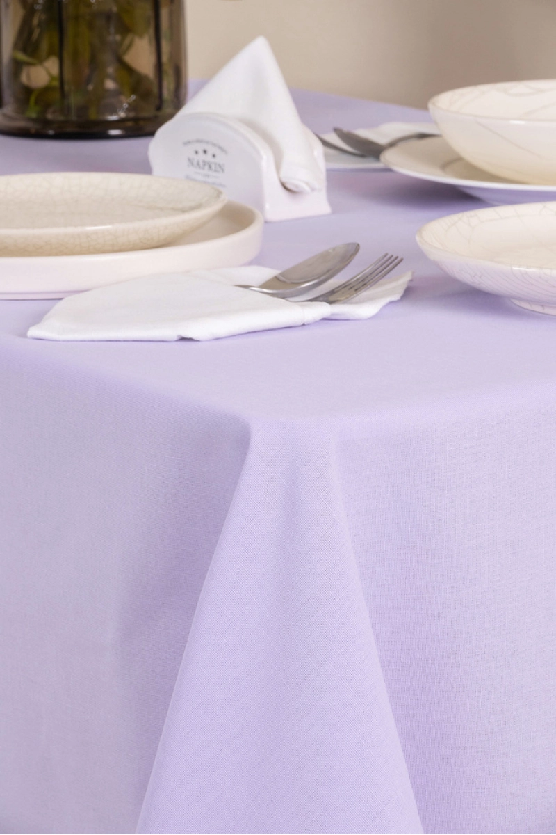 Скатерть полулен "ГОС" Лиловая дымка (однотон)