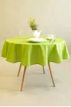 Скатерть круглая полулен "ГОС" Авокадо (однотон) (145х145 см)