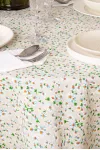 Скатерть круглая полулен "ГОС" Россыпь ромашек (145х145 см)