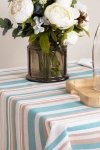 Скатерть рогожка "ТТ" Полоса (ментол)