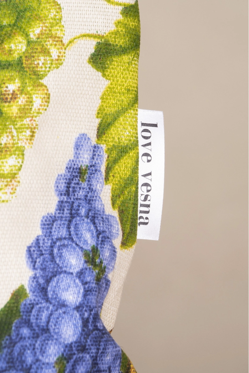 Декоративная наволочка на молнии из рогожки "Пром" Виноград