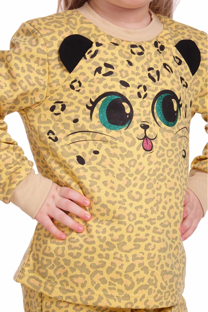 Пижама "ПД-135" леопард, футер начес