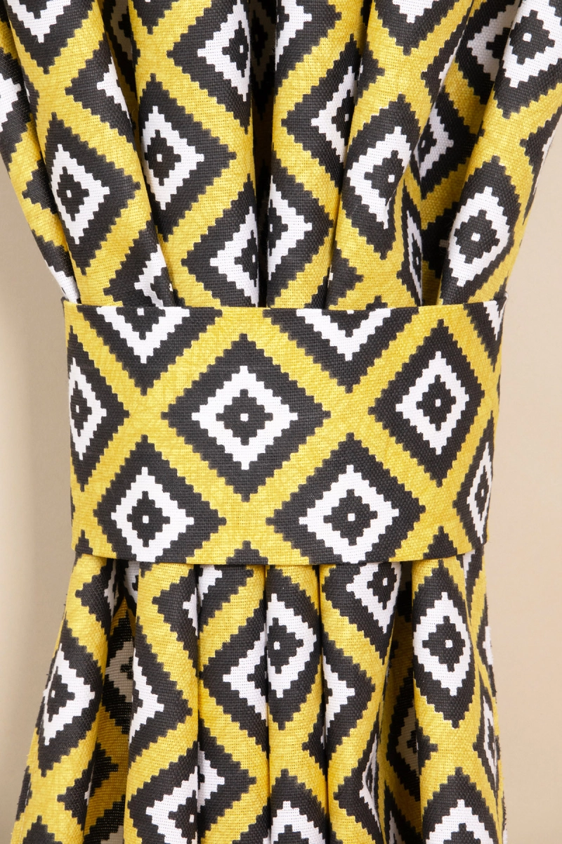 Комплект штор из рогожки "ТТ" Блюз (желтый)