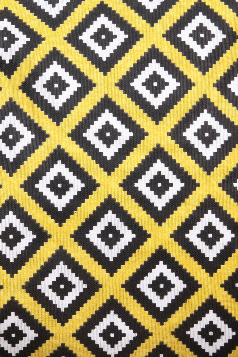 Декоративная наволочка на молнии из рогожки "ТТ" Блюз (желтый)