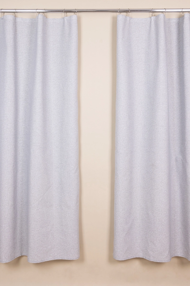 Комплект штор из рогожки "Диз" Штрихи графита