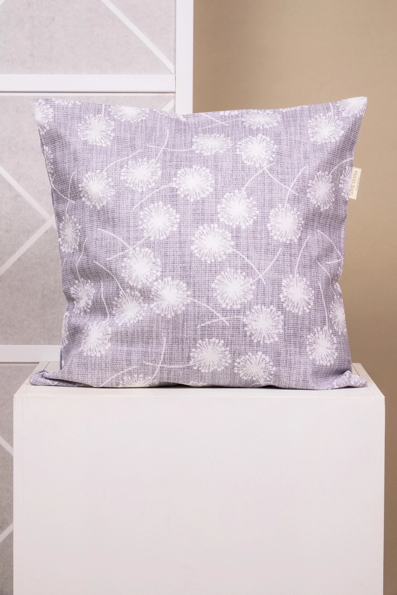 Декоративная наволочка на молнии из рогожки "ТТ" Пушинка