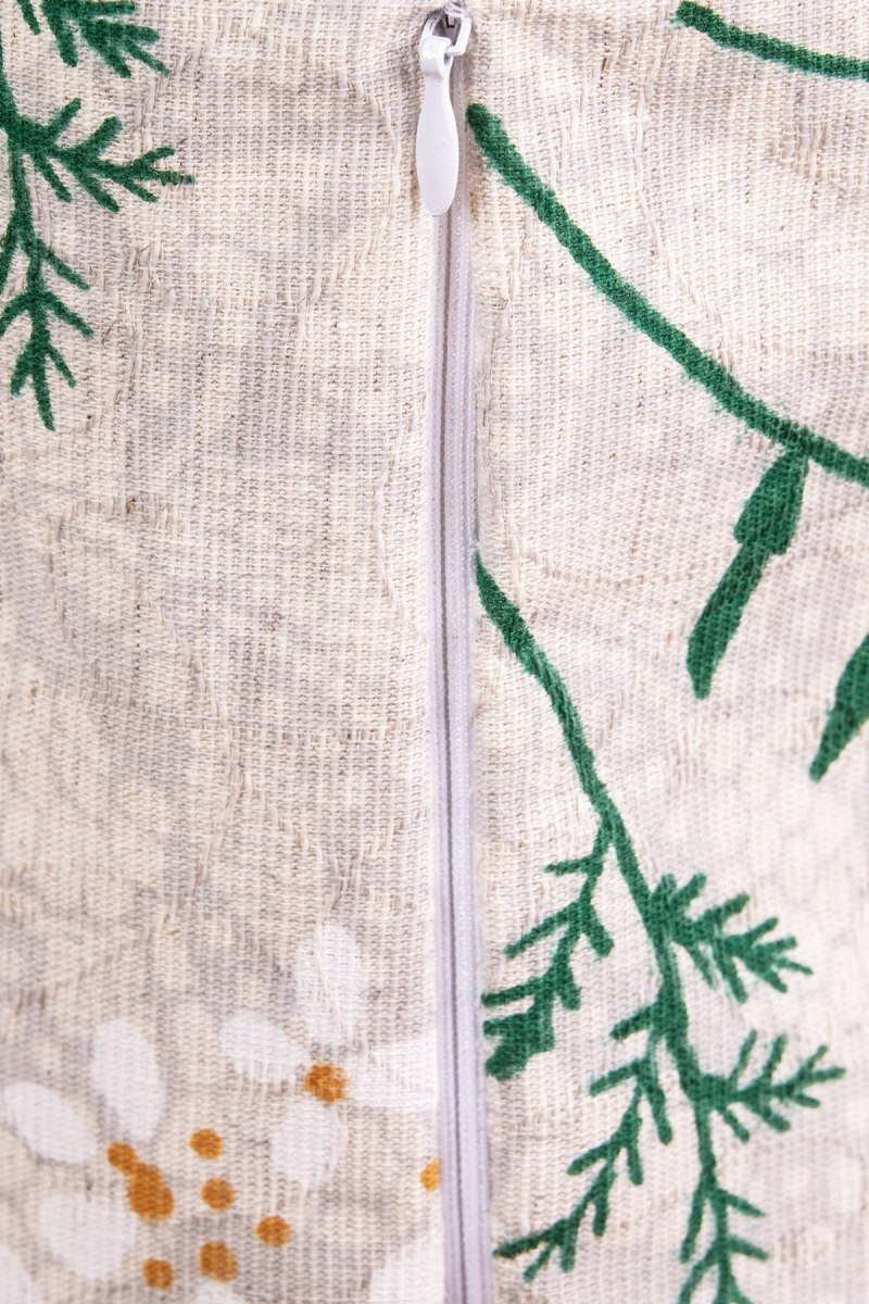 Декоративная наволочка на молнии полулен "ГП" Маргаритки