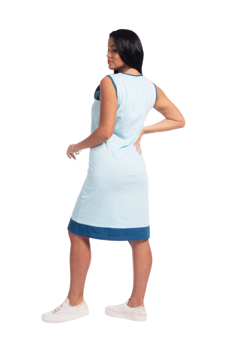 Женская сорочка голубая СН22