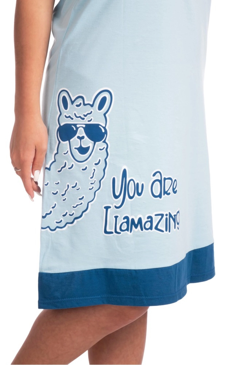 Женская сорочка голубая СН22