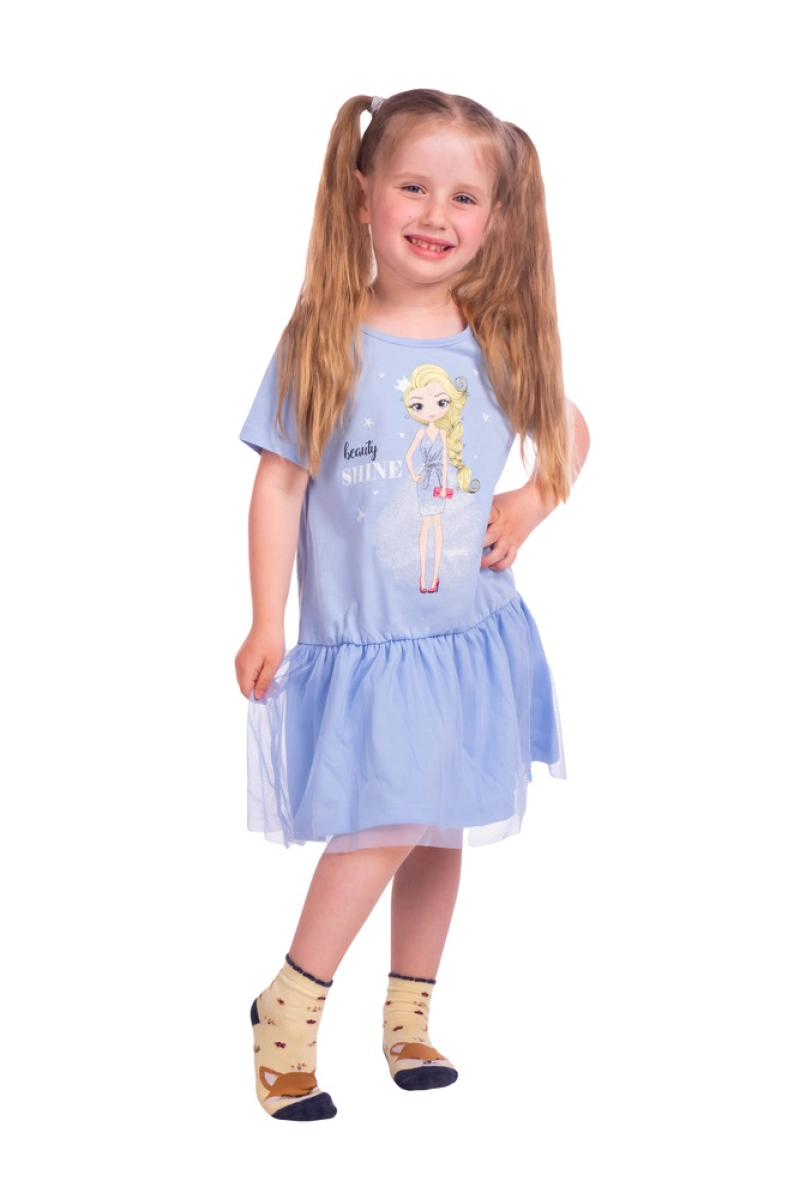 Платье "ПлД-41" снежка голубое, трикотаж