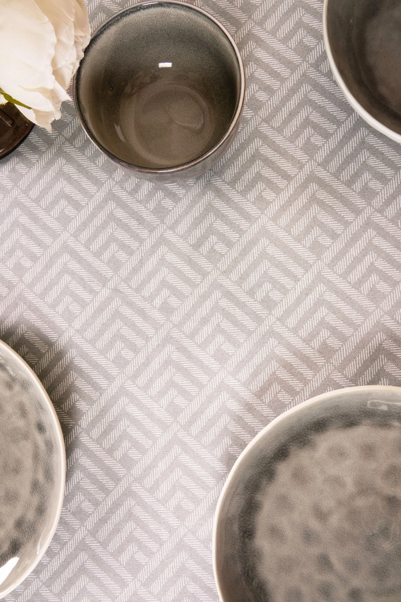 Скатерть круглая рогожка "ТТ" Купол (мокко) (145х145 см)