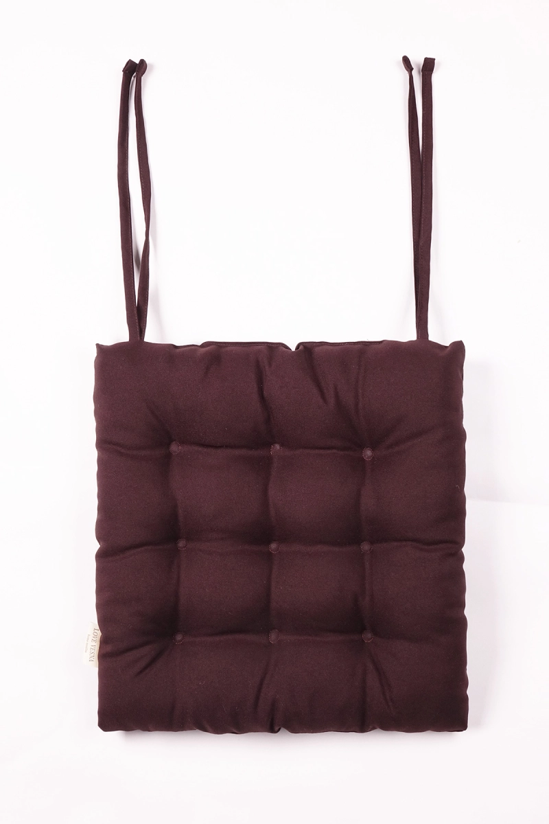 Подушка (М-9) на стул из габардина "А" Горький шоколад (col. 905)