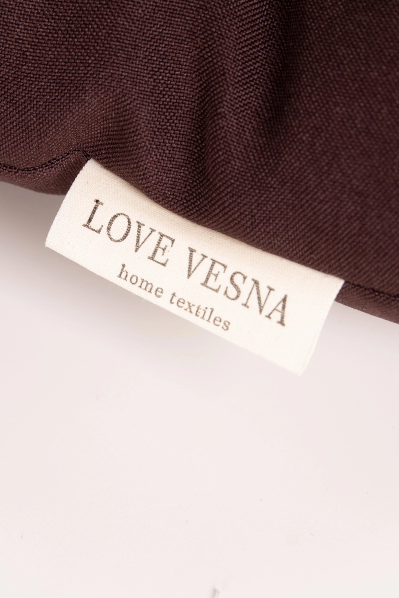 Подушка (М-9) на стул из габардина "А" Горький шоколад (col. 905)