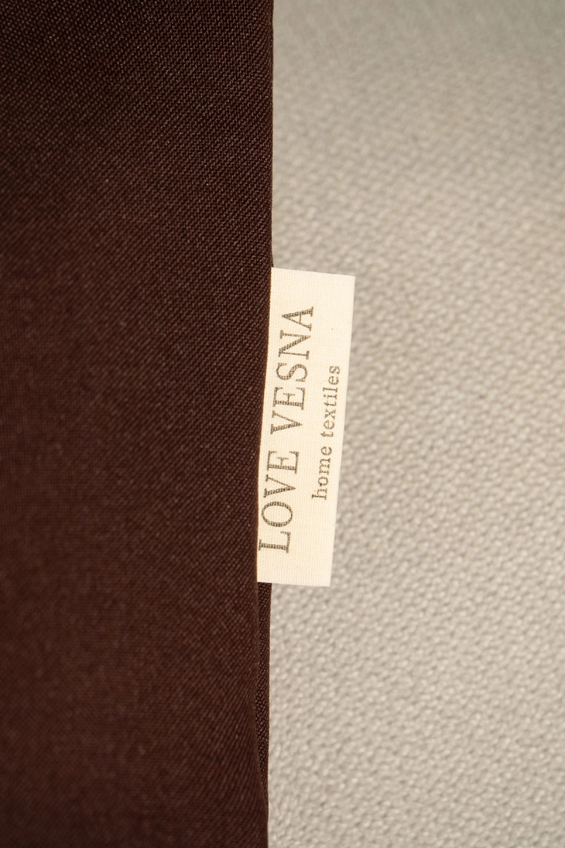 Подушка декоративная из габардина "А" Горький шоколад (col. 905)