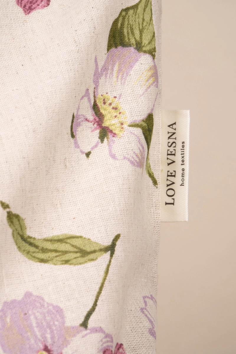 Декоративная наволочка на молнии полулен "ГП" Нарциссы в саду