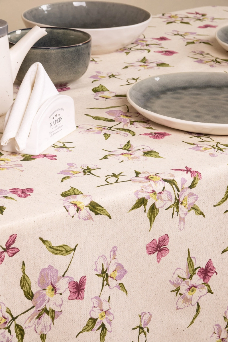 Скатерть полулен "ГП" Нарциссы в саду