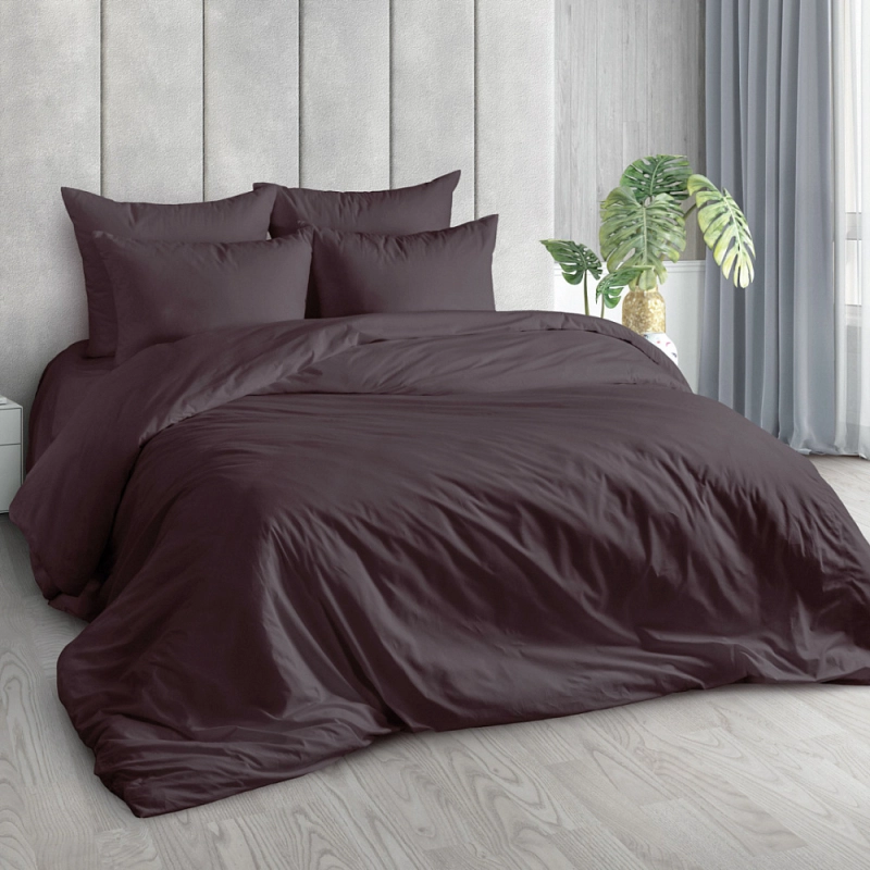 КПБ "МИЛАН" поплин "Милан-Шоколад" р. 2.0 сп. Евро арт. 70171