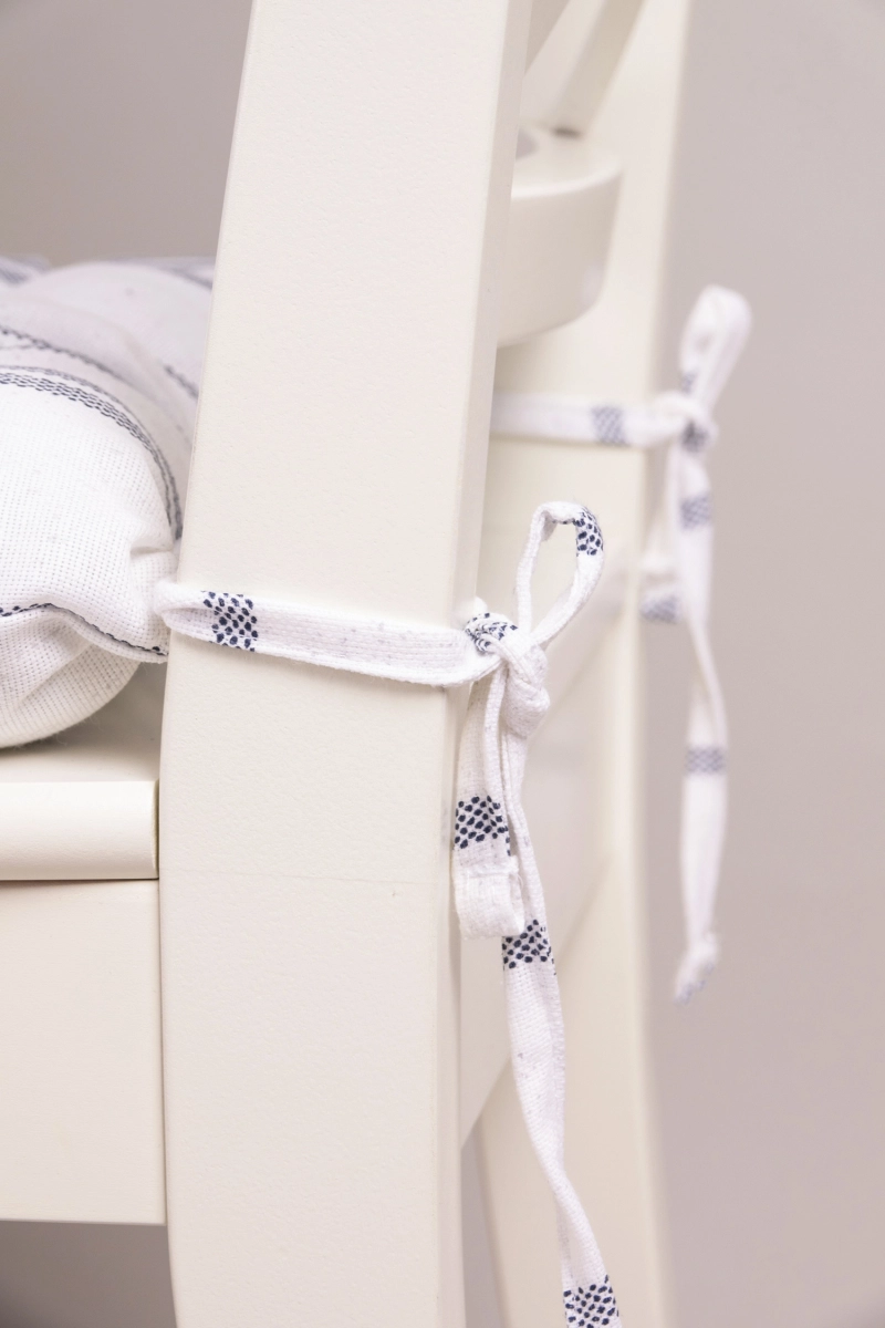 Подушка на стул из рогожки "ТТ" Пастораль полоска (М-9)