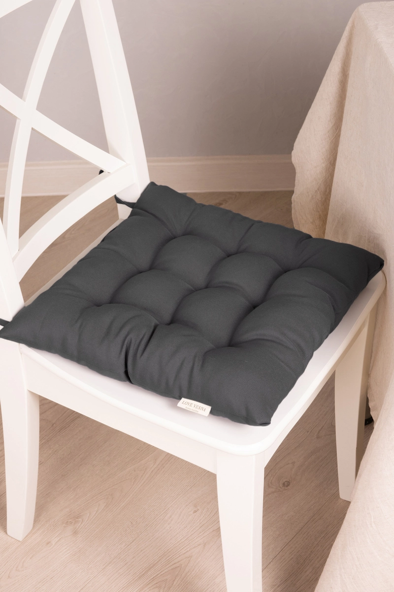 Подушка (М-9) на стул из габардина "А" Лакрица (col. Г-12)