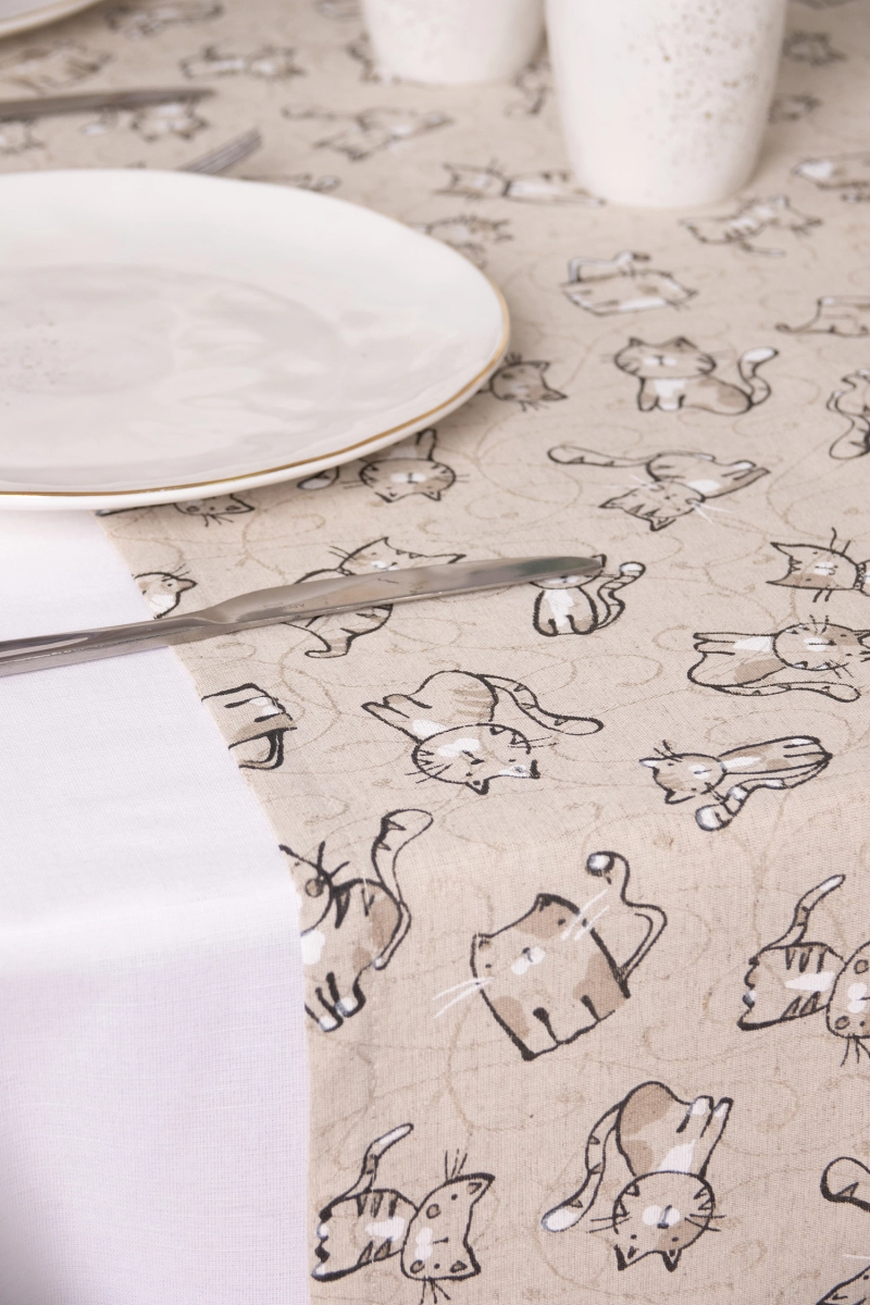 Дорожка полулен "ГП" Китти (чёрный)